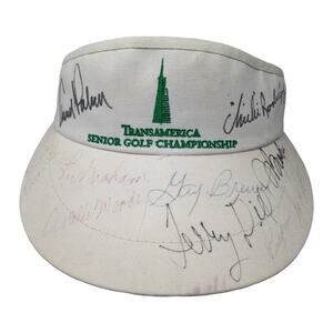 Vintage Visor Hat Signed Autographed Arnold Palmer ChiChi Rodriguez Terry Dill